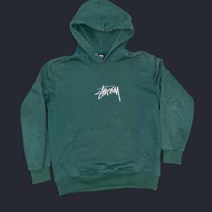 Stussy Basic Pigment Dyed Hoodie in Forest Green